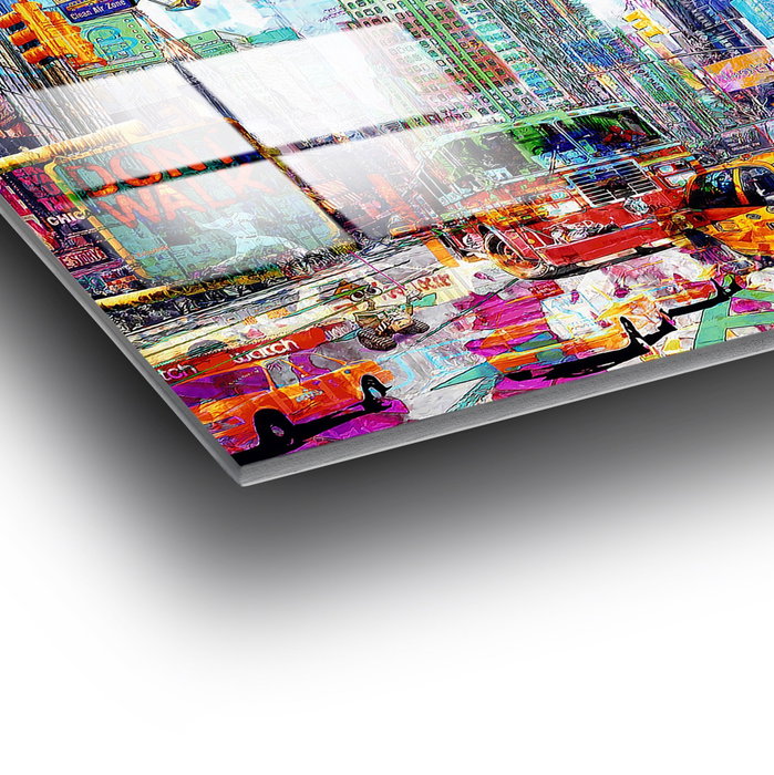 Wallity Pintura Decorativa de Vidrio Templado Multicolor 70 x 100 cm